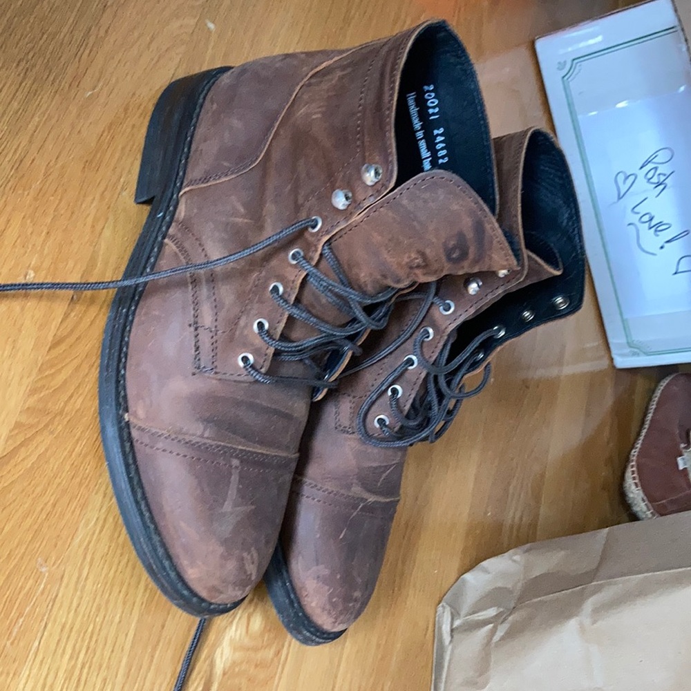 Thursday boots, the captain in Arizona Adobe